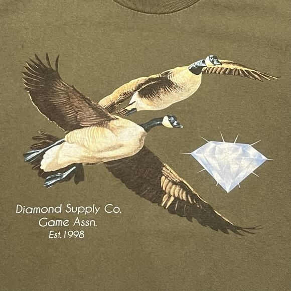 Diamond Supply Co. T Shirt Mens XL Green Game Assn. Est. 1998 Short Sleeve Tee - Picture 8 of 15